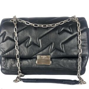 Zadig & Voltaire Ziggy Stardust Black Leather Chain Shoulder Bag